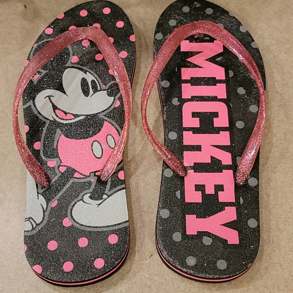 Ladies Mickey Mouse Flip Flops